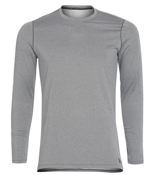 Under Armour Men's UA ColdGear Fitted Crew Charcoal Light Heather/Black